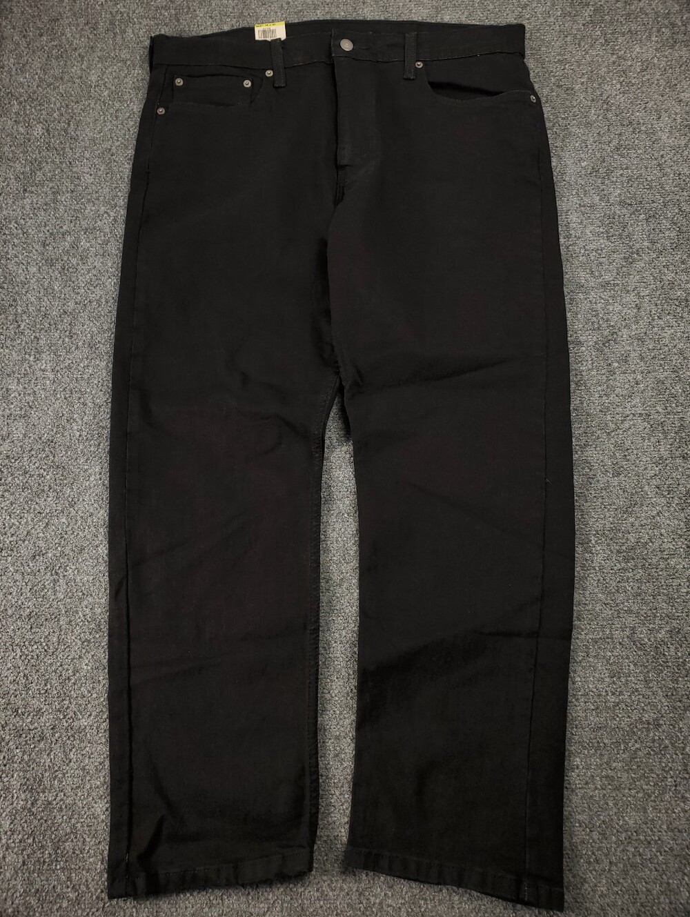 Levis 502 Taper Jeans 38x30 Regular Black Stretch Flex Denim Tapered Leg NEW